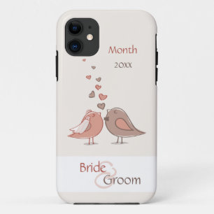 Retro Bride and Groom Birds Gifts Case-Mate iPhone Case