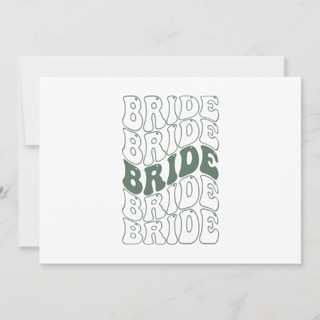  Retro Bride Bridesmaid Invitation (Front)