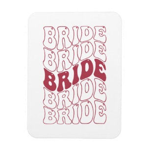 Retro Bride Bridesmaid Magnet