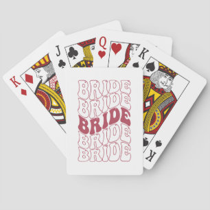 Retro Bride Bridesmaid Playing Cards