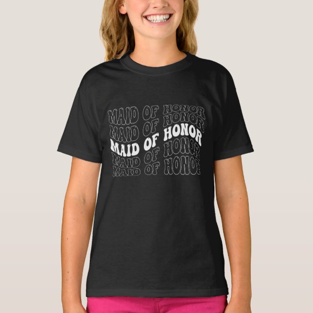  Retro Bride Bridesmaid T-Shirt (Front)