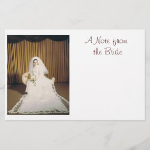 Retro Bride Note Paper