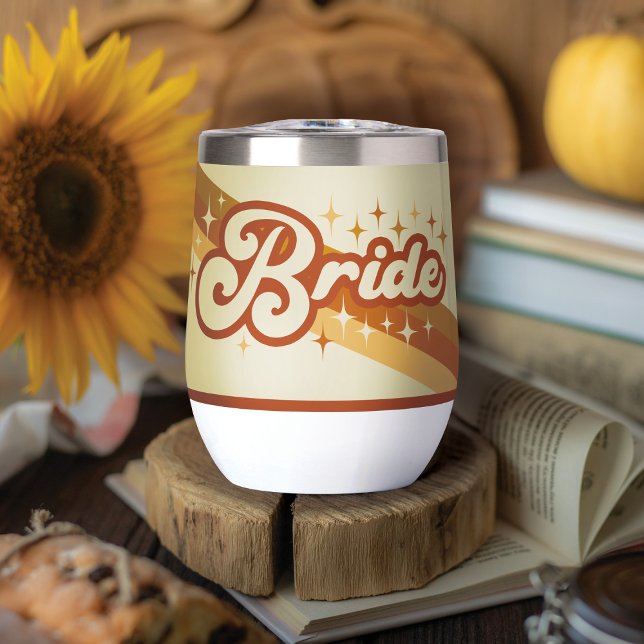 Retro Bride Typography Summer Rainbow Wedding (Creator Uploaded)