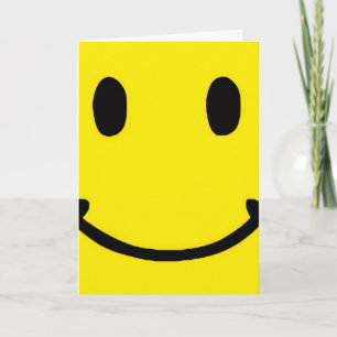 Retro Bright Big Yellow Smile Face Card
