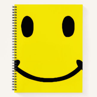 Retro Bright Big Yellow Smile Face Notebook