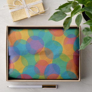 Retro Bright Colours Amorphous Shapes Art Pattern Tissue Paper