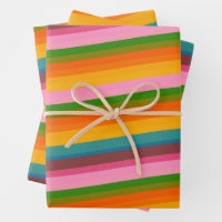Retro Bright Rainbow Stripe Fun Colorful Festive