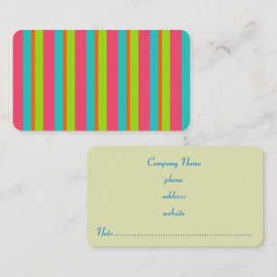 Retro Bright Stripes Business Card