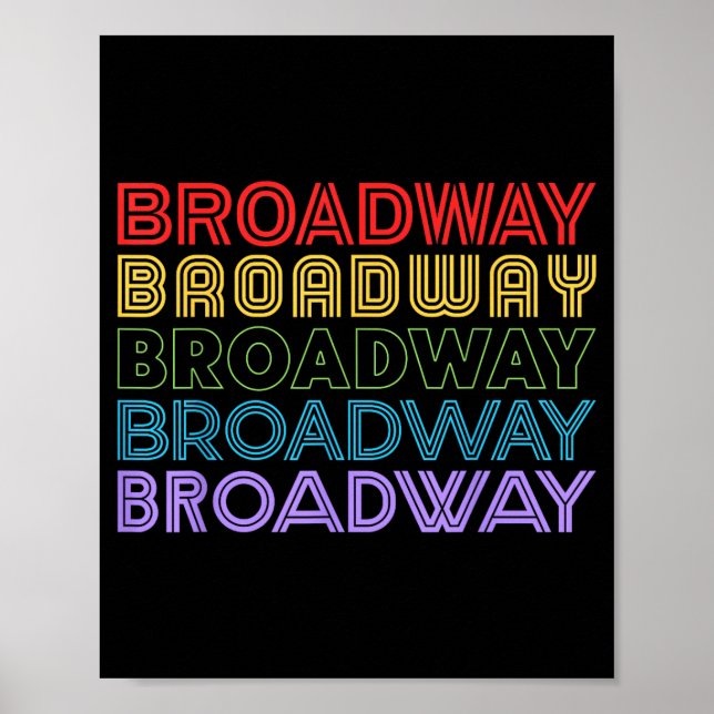 Retro Broadway Music Lover Theatre Musical Theater Poster (Front)