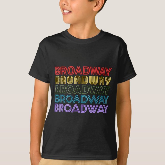 Retro Broadway Music Lover Theatre Musical Theater T-Shirt (Front)