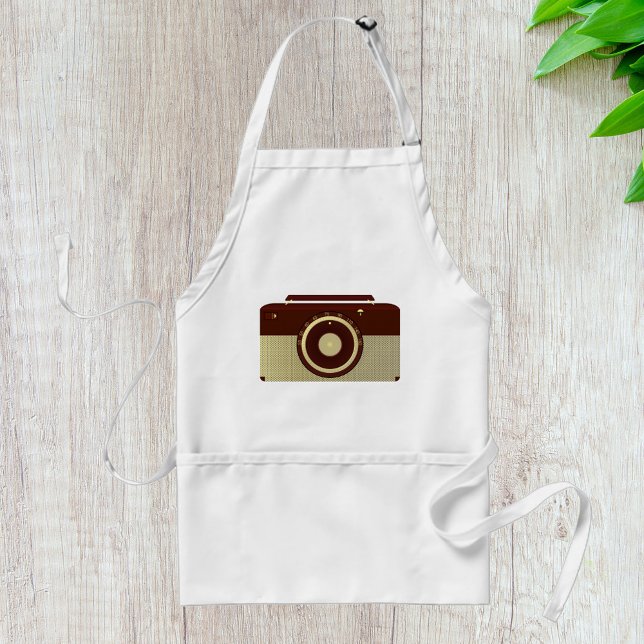 Retro Brown And Gold Antique Radio  Standard Apron (Creator Uploaded)
