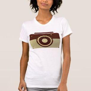 Retro Brown And Gold Antique Radio T-Shirt