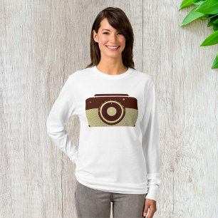 Retro Brown And Gold Antique Radio  T-Shirt