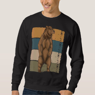 Retro Brown Bear Animal Wildlife Bear 1 Sweatshirt