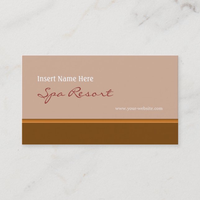 Retro Brown Business Card (Front)