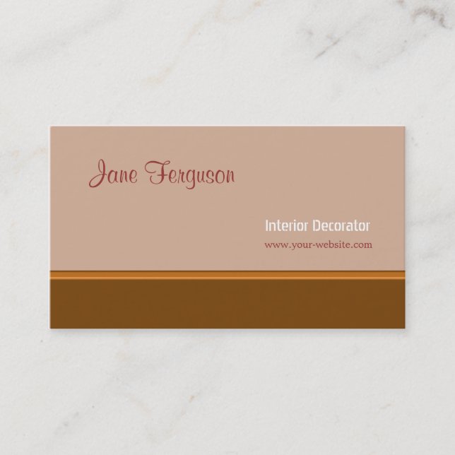 Retro Brown Business Card (Front)
