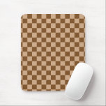 Retro Brown Chequered Mouse Pad<br><div class="desc">Chequered pattern design in brown hues.</div>