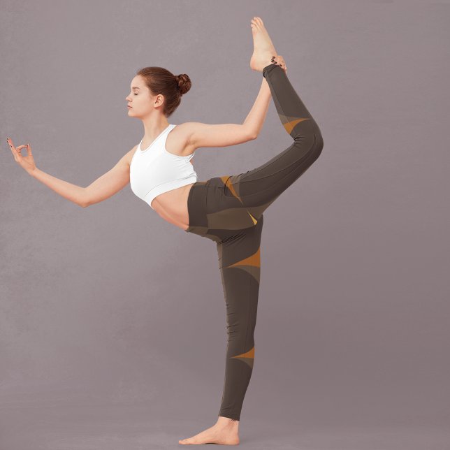 Retro brown circles leggings (Creator Uploaded)