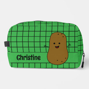 Retro, Brown Potato, Green Custom Dopp Kit