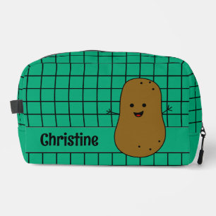 Retro, Brown Potato, Teal Custom Dopp Kit