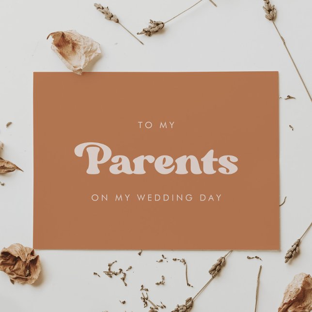 Retro brown sugar To my parents wedding day card (Creator Uploaded)