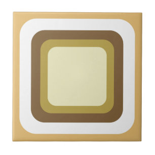 Retro Brown Whte Tile