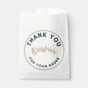 Retro Brownies thank you for your order Favour Bags