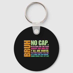 Retro Bruh We Back No Cap Bruh Were Back Teachers Key Ring
