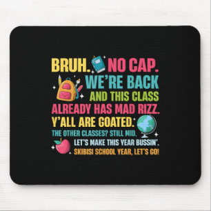 Retro Bruh We Back No Cap Bruh Were Back Teachers Mouse Pad