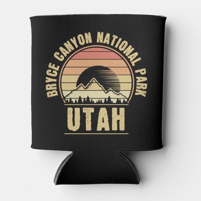 Retro Bryce Canyon National Park Utah Can Cooler (Front)