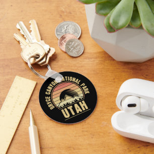 Retro Bryce Canyon National Park Utah Key Ring