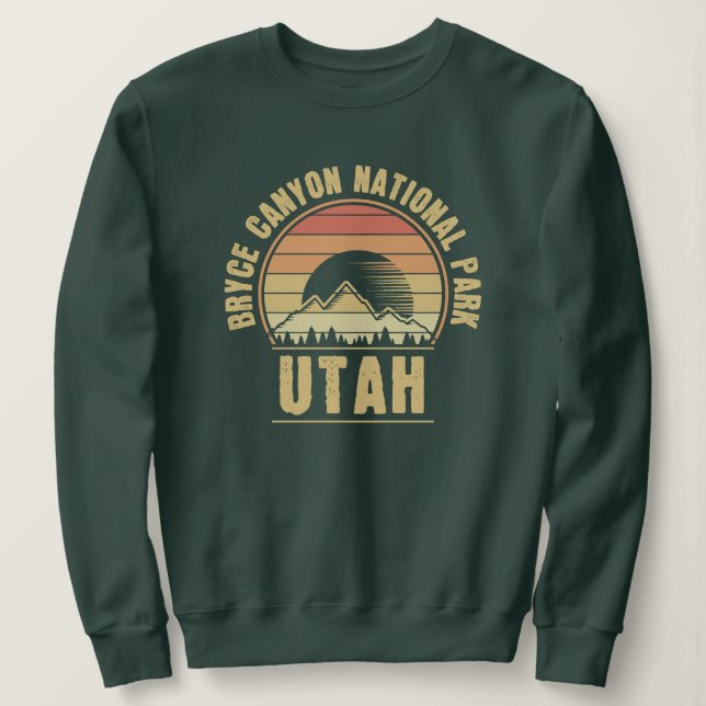 Retro Bryce Canyon National Park Utah Sweatshirt (Design Front)