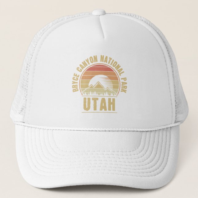 Retro Bryce Canyon National Park Utah Trucker Hat (Front)
