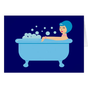 Retro Bubble Bath Girl