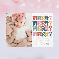 Retro Bubble Letters Merry