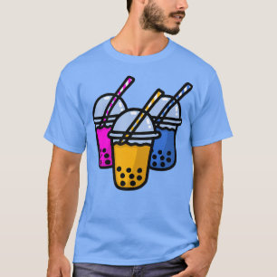 Retro Bubble Tea Boba Milk Tapioca Pearls 1605 T-Shirt