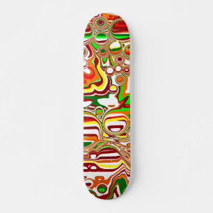 Retro Bubbles Digital Art    Skateboard