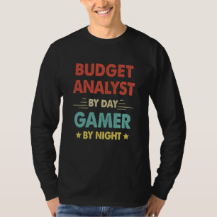 Retro Budget Analyst By Day Gamer By Night T-Shirt