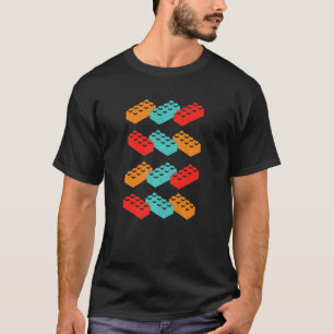 Retro Building Blocks Master Builder Construction  T-Shirt