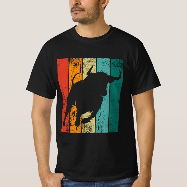 Retro Bull  T-Shirt (Front)