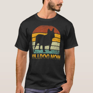 Retro Bulldog Mum Doxie Dog Owner Mother Pet Mama T-Shirt