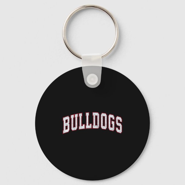 Retro Bulldogs For Men Women Boys Girls Kids  Key Ring (Front)