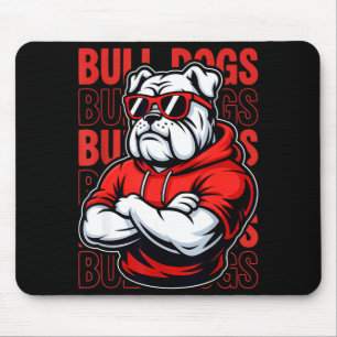 Retro Bulldogs for Men Women Boys Girls Kids Mouse Pad