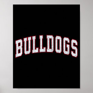 Retro Bulldogs For Men Women Boys Girls Kids Poster