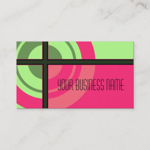 retro bullseye business card