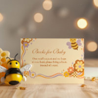 Retro Bumble Bee Baby Shower Books for Baby