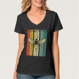 Retro Bumblebee Beekeeper Vintage Save The Bees Be T-Shirt