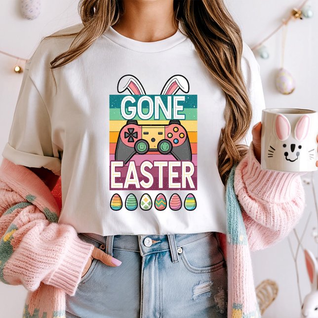 Retro Bunny Easter Gamer Controller  T-Shirt (Creator Uploaded)