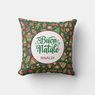Retro Buon Natale Personalised Cushion