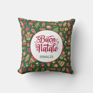 Retro Buon Natale Personalised Cushion